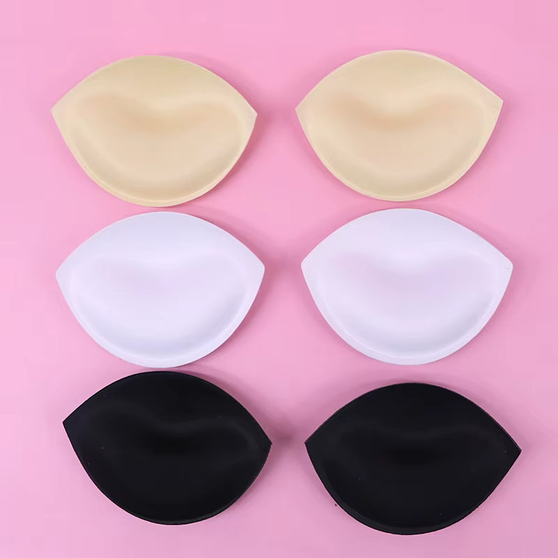 6Pcs 3Pair Sexy Women'S Bra Pads Insert Removable Padding Brassiere Breast Enhancer Sopnge Push up Cups for Swimsuits Bikini