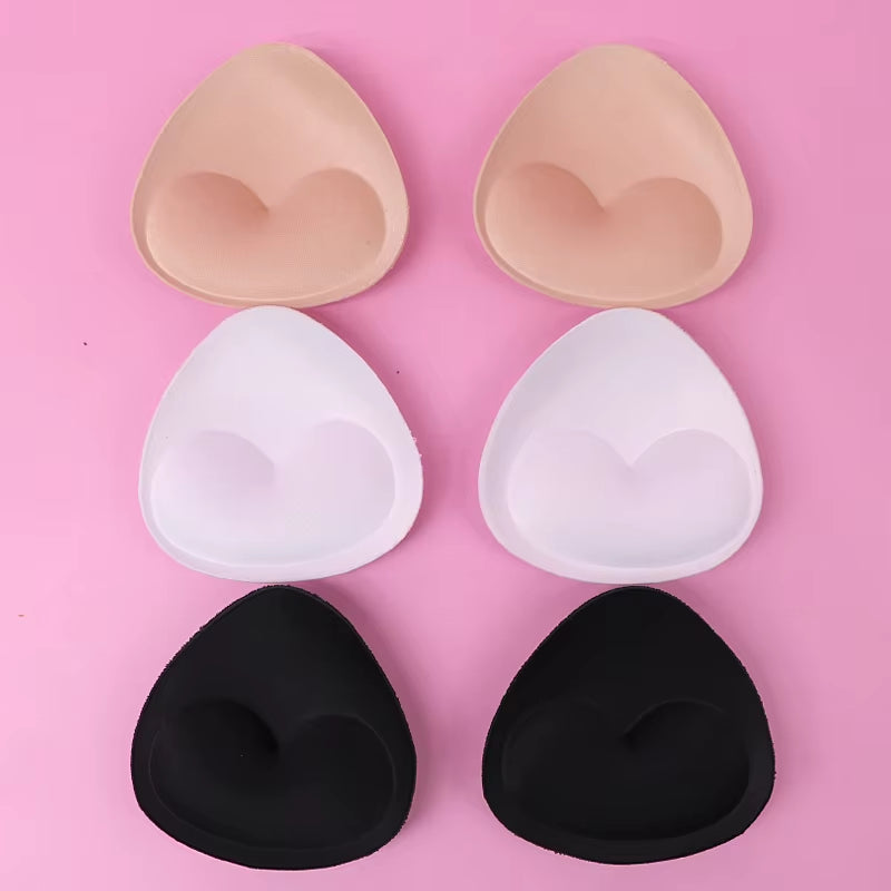 6Pcs 3Pair Sexy Women'S Bra Pads Insert Removable Padding Brassiere Breast Enhancer Sopnge Push up Cups for Swimsuits Bikini