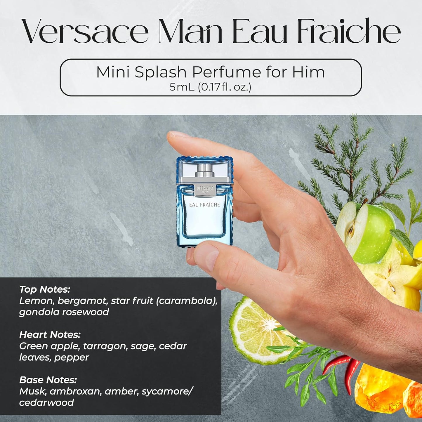 Cologne for Men Set of 4 Mini Eros, Pour Homme, Dylan Blue, Eau Fraiche Perfume for Men Fragrance Sampler Set - Designer Mens Cologne Samples (4 Count, 0.17 Oz)