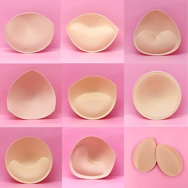 6Pcs 3Pair Sexy Women'S Bra Pads Insert Removable Padding Brassiere Breast Enhancer Sopnge Push up Cups for Swimsuits Bikini