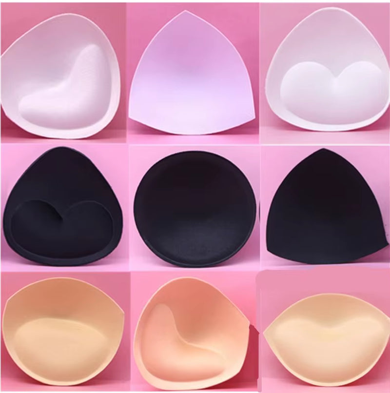 6Pcs 3Pair Sexy Women'S Bra Pads Insert Removable Padding Brassiere Breast Enhancer Sopnge Push up Cups for Swimsuits Bikini