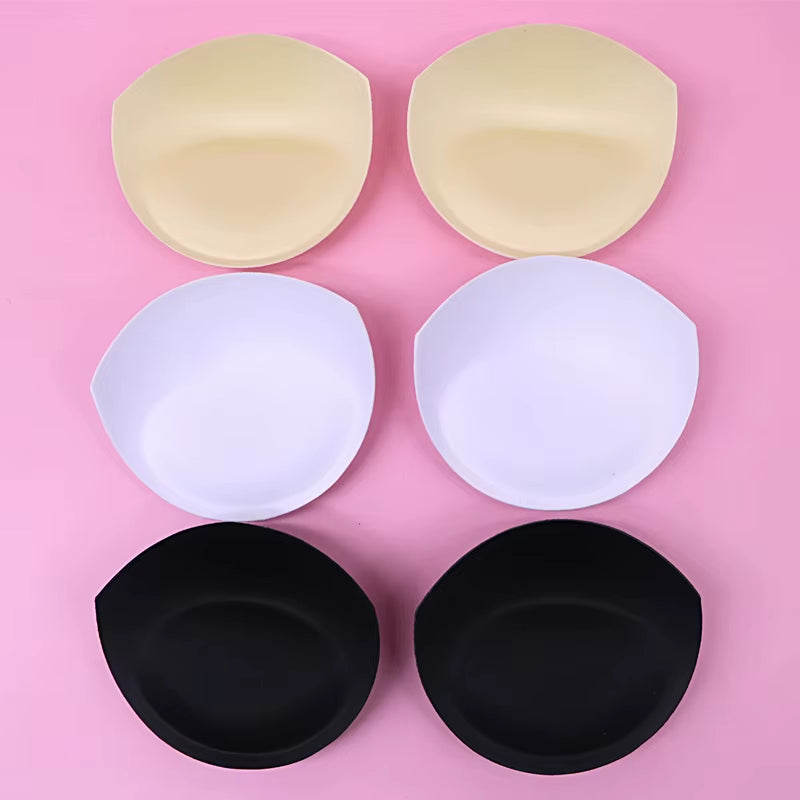 6Pcs 3Pair Sexy Women'S Bra Pads Insert Removable Padding Brassiere Breast Enhancer Sopnge Push up Cups for Swimsuits Bikini