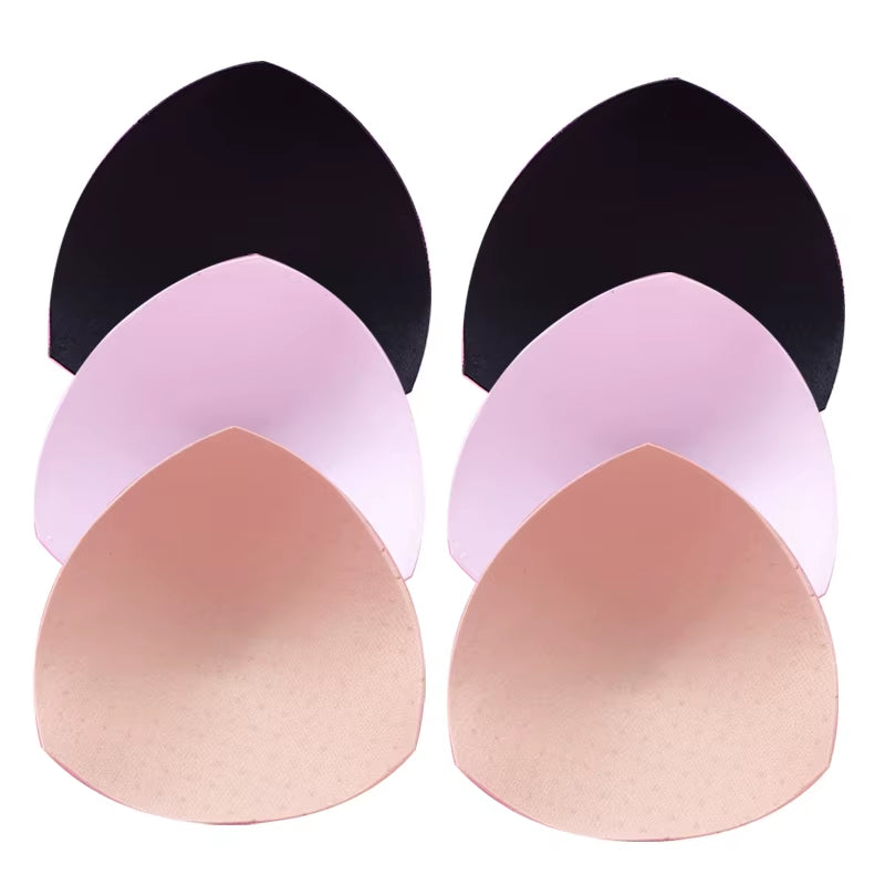 6Pcs 3Pair Sexy Women'S Bra Pads Insert Removable Padding Brassiere Breast Enhancer Sopnge Push up Cups for Swimsuits Bikini