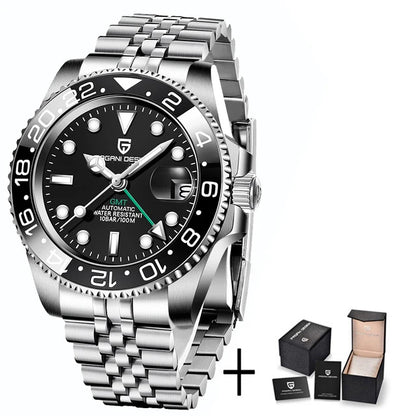 V3 Version GMT Watches Men'S Luxury Sapphire Automatic Mechanical Watch 40MM Stainless Steel Waterproof Watch