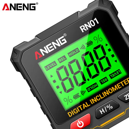 Digital Laser Level with LCD Backlight Tiltmeter 360 Degree Four Sided Magnetic Level Gauge Slope Measurement Meter